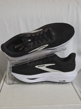 Brooks Ghost 17 2E Wide Black & White Running Shoes US Men Size 11